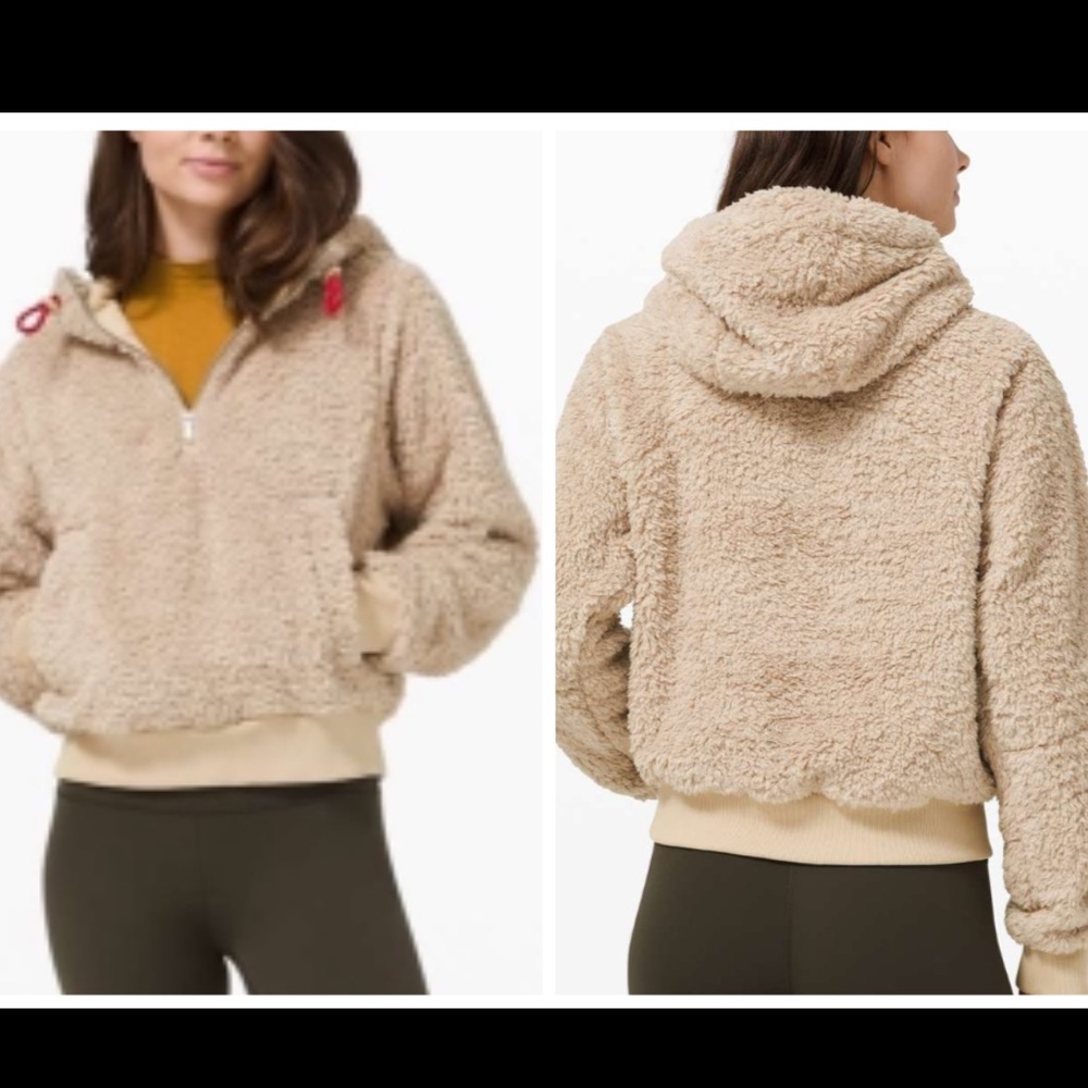 Lululemon Oh So Sherpa Half Zip Trench, size 4 in EUC.